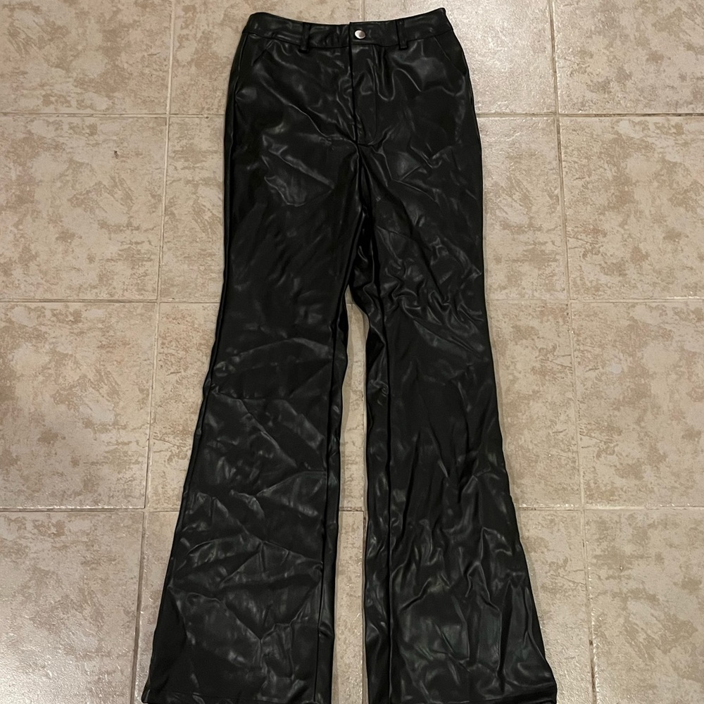 Black leather pants